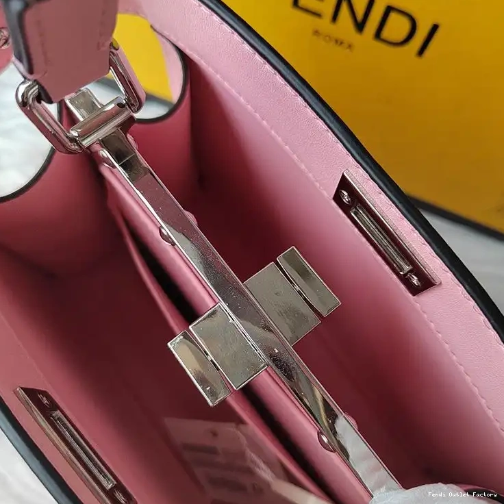 Affordable HOT Peekaboo Fendi Pink In Leather ISeeU Nappa Petite Bag 0418